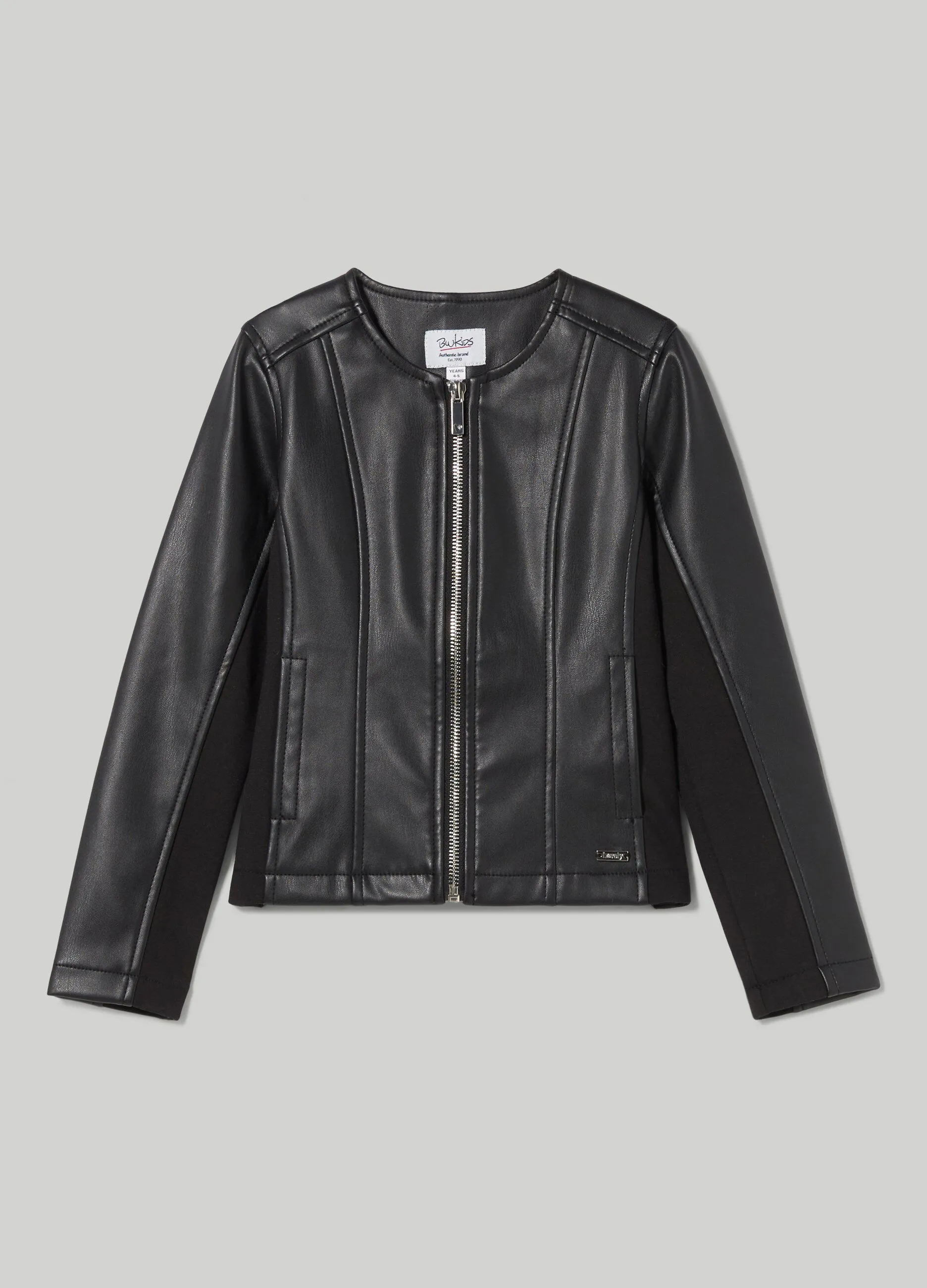 BLUKIDS  Giubbino finta pelle full zip bambina