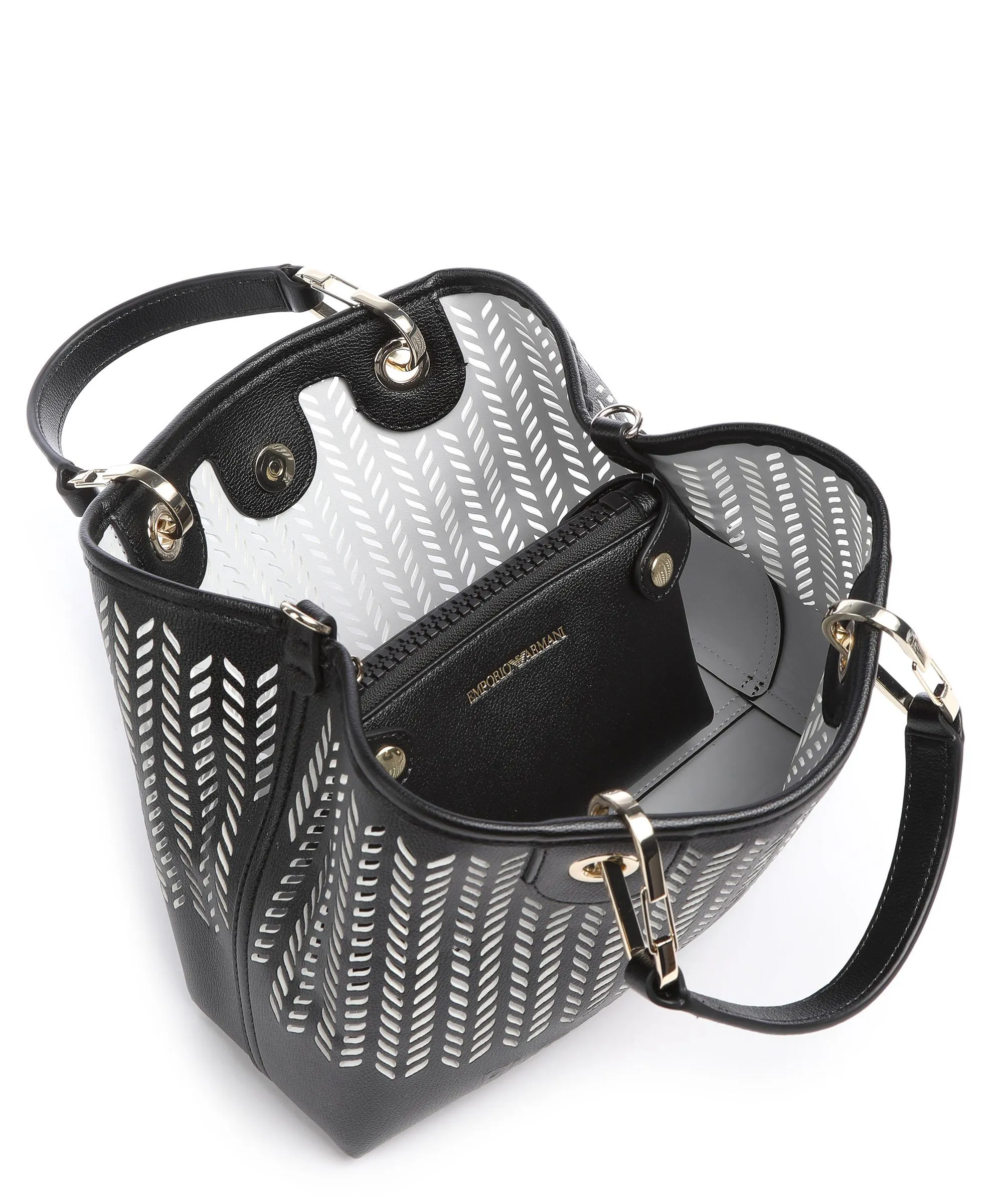  Emporio Armani My EA Borsa a mano pelle sintetica nero  