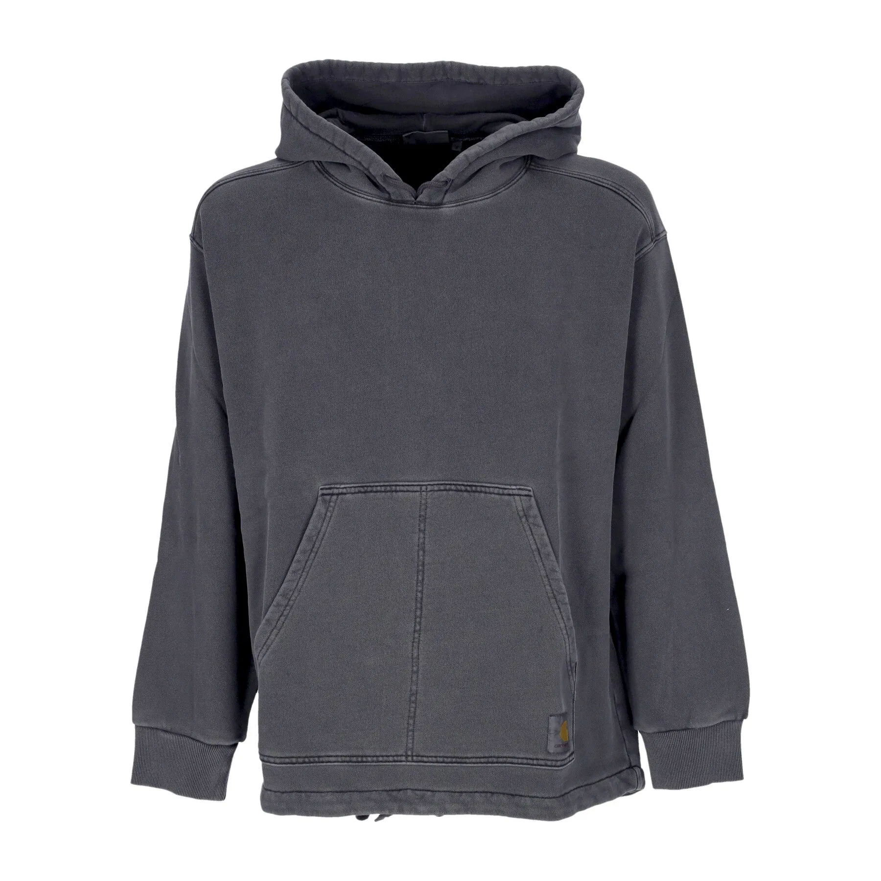 Felpa Leggera Cappuccio Uomo Hooded Arling Sweatshirt Black Garment Dyed