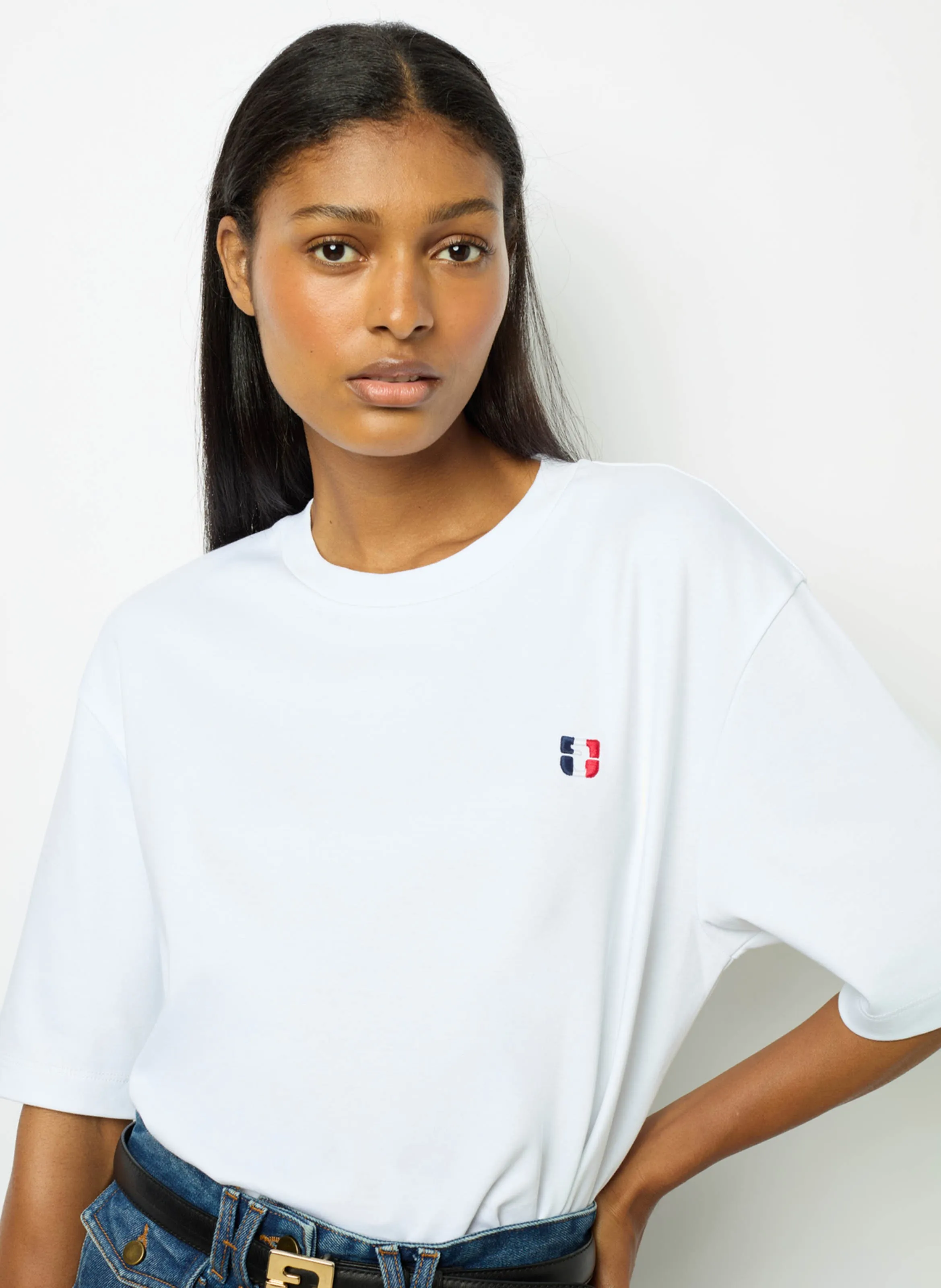  GERARD DAREL   ALEXANDRINE - T-shirt dritta scollo tondo in cotone | Bianco