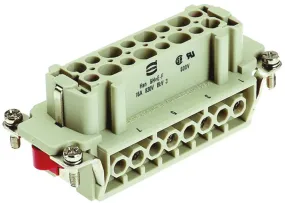 Inserto connettore HARTING, Femmina, serie Han Hv E, 16A, 6 vie