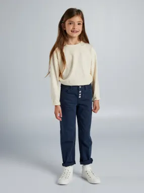 Jeans mom fit con bottoni - blu