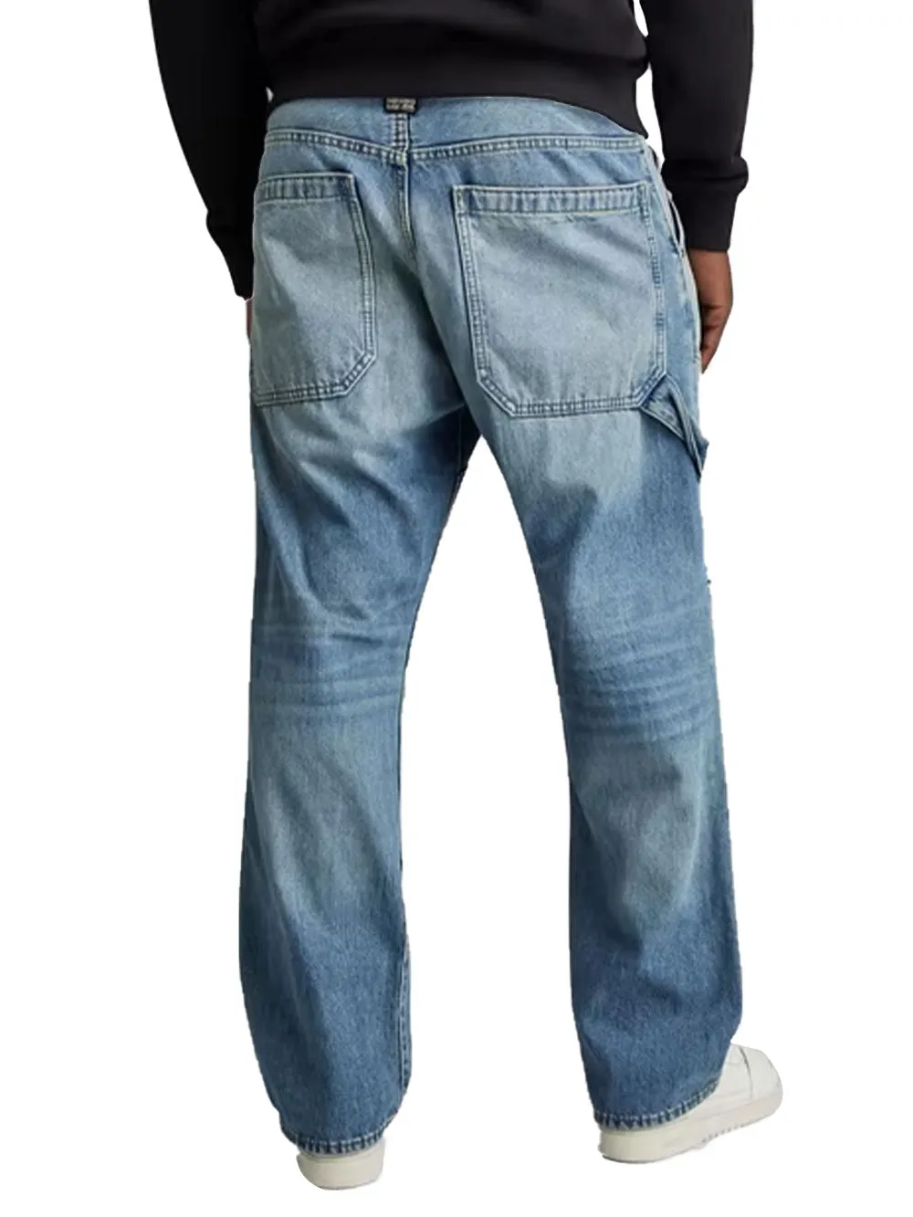 Jeans uomo larghi effetto sbiadito