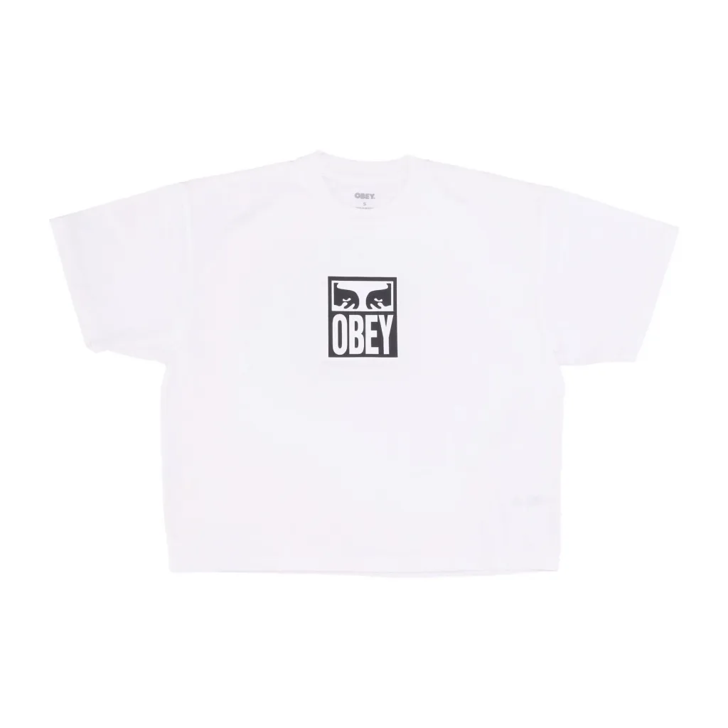 maglietta donna eyes 2 custom crop tee WHITE