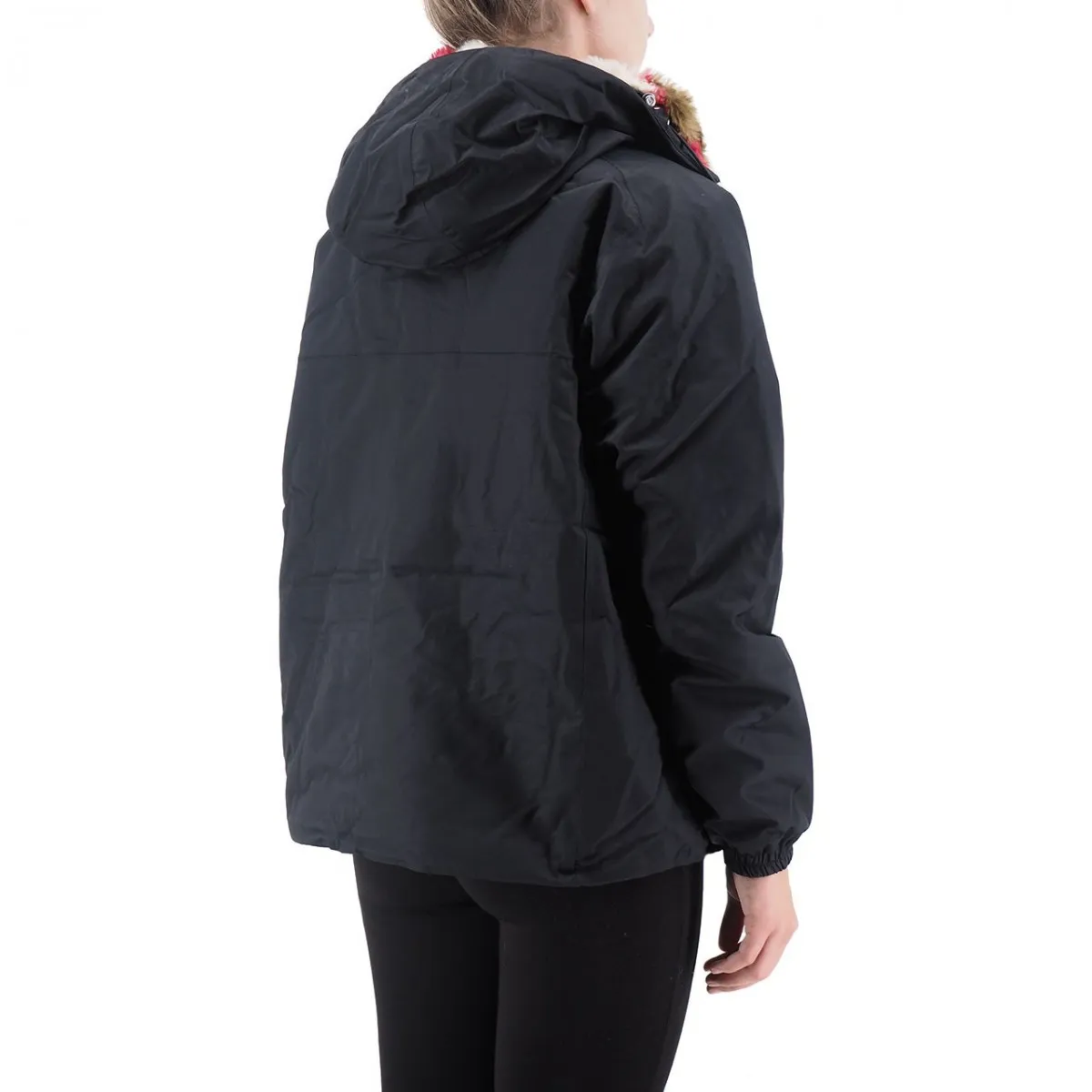 Marie Nylon Graphic Fur, Nero