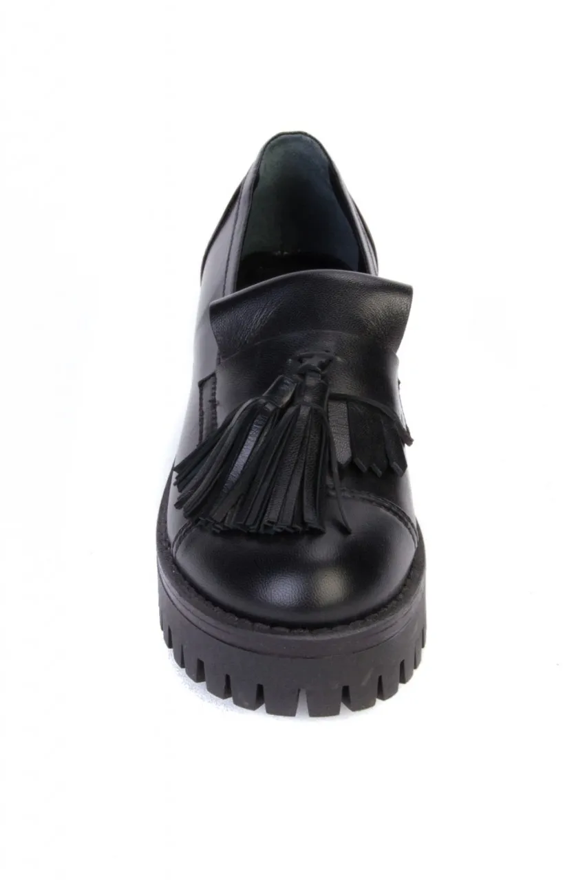 Mocassini con nappe Nero