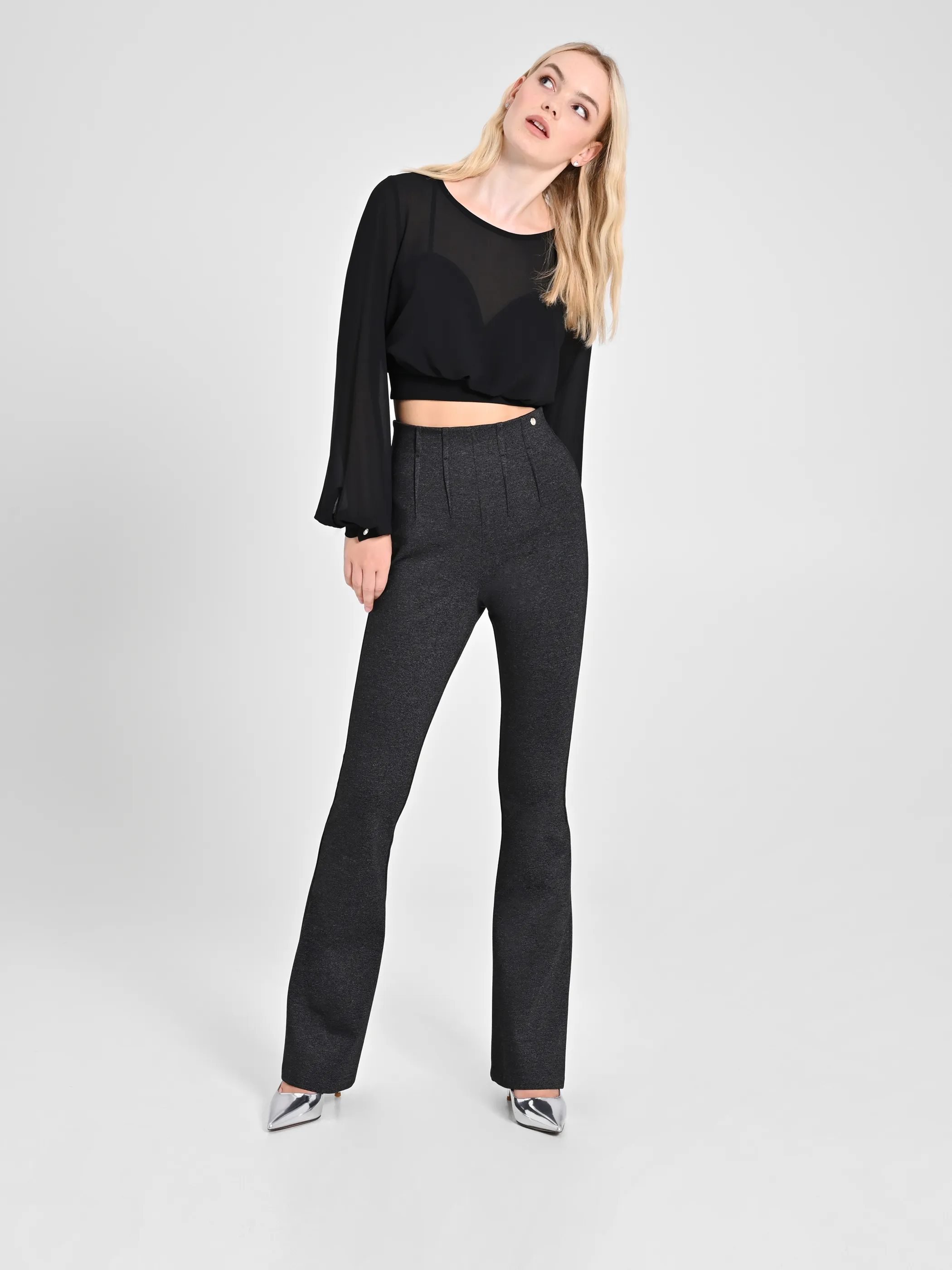      Pantaloni in Punto Milano Melange     