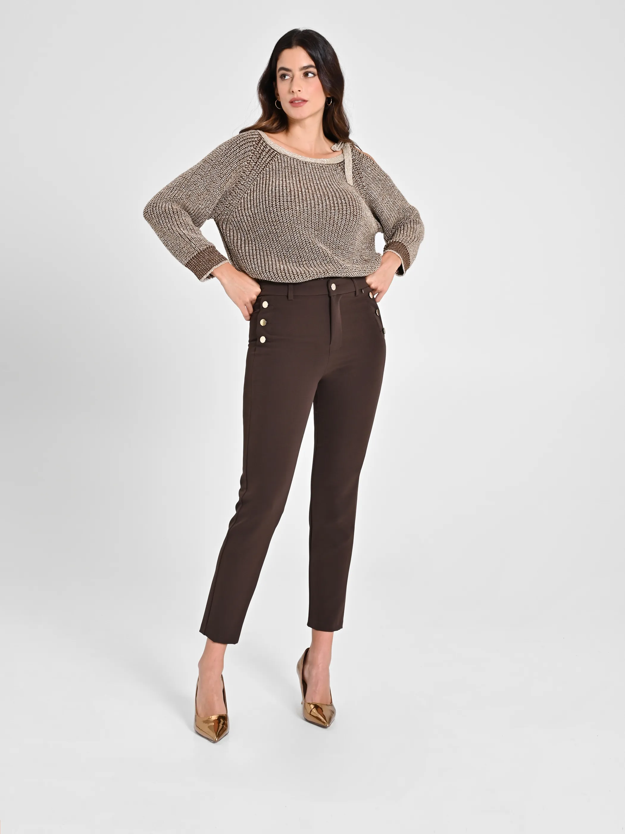      Pantaloni Skinny Marroni     