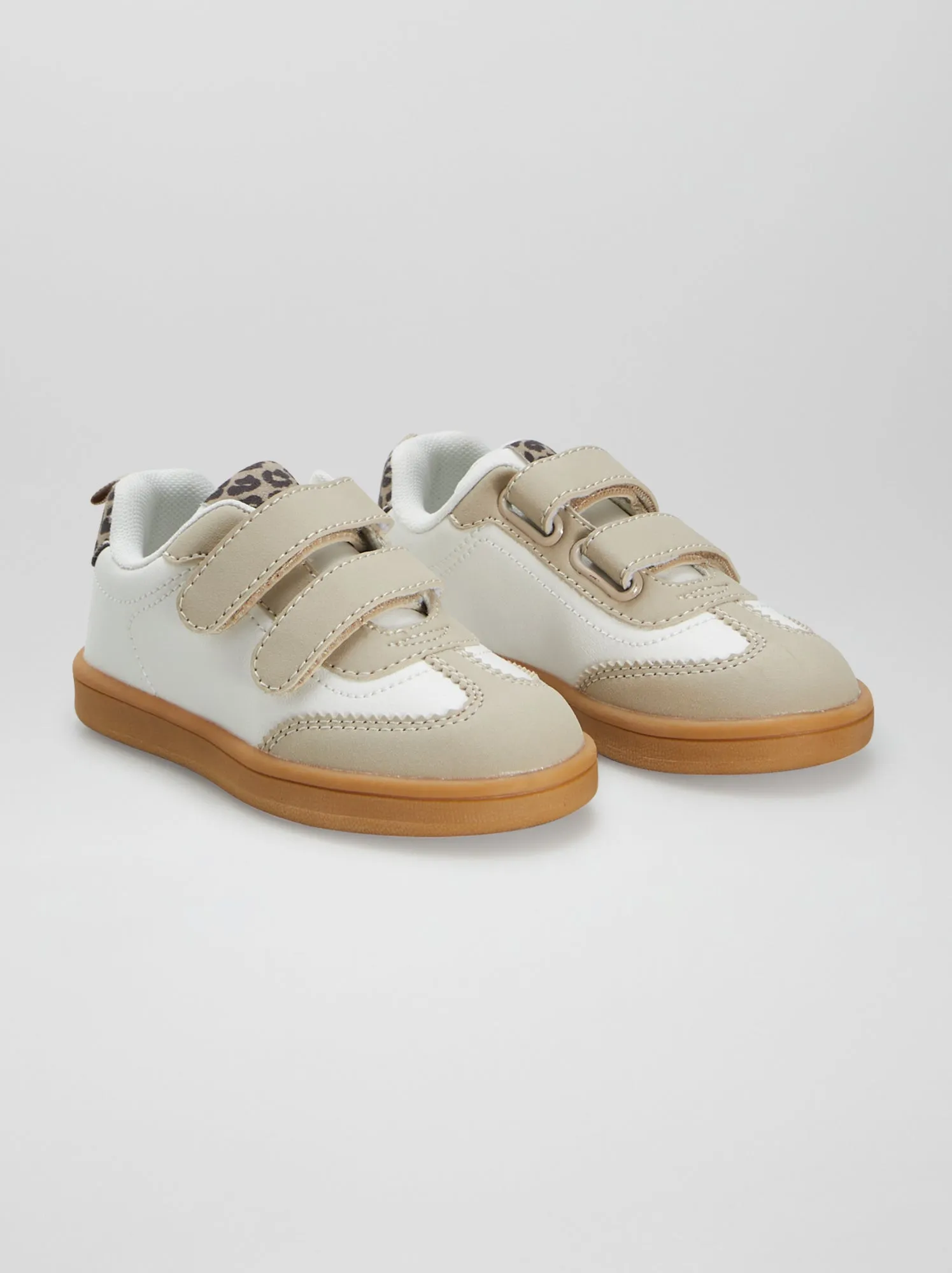 Sneakers basse con chiusure a strappo - bianco