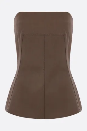  top bustier in denim resinato  